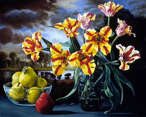 Parrot Tulips After Bierstadt