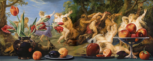 Still Life with Diana and her Nymphs Surprised by Satyrs