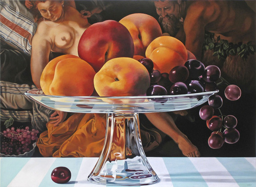 Still Life of Fruit with Jupiter and Antiope
